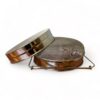 Double honey strainer made of stainless steel.