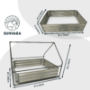 SunVara's raised bed greenhouse measures
