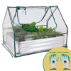 SunVara's metal raised garden bed with gloves